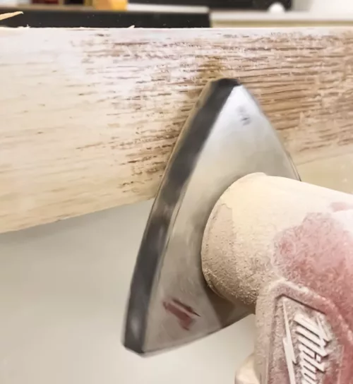 Sanding cabinets with a multitool